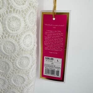 Lilly Pulitzer X Target Top Womens Large White Lace Scoop Back Romantic Feminine